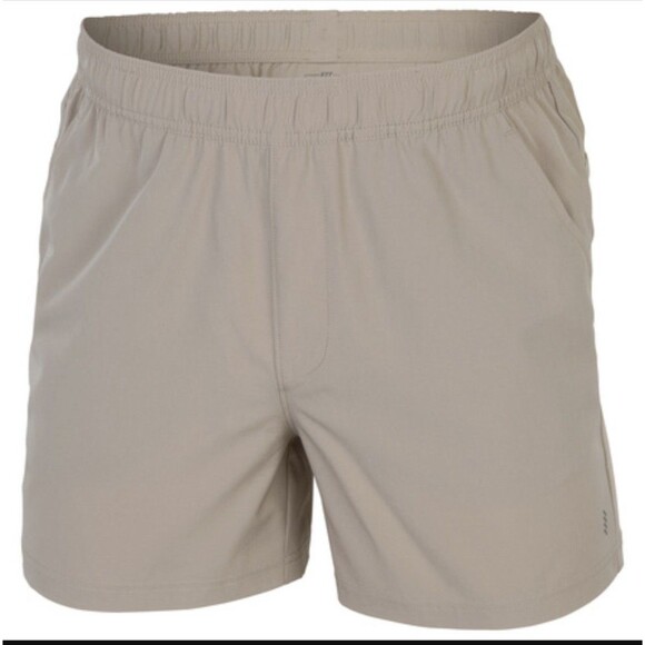 Fit Essentials Men's Drytech Running Shorts Tan 5" Inseam Size Medium (I12) - Picture 1 of 5